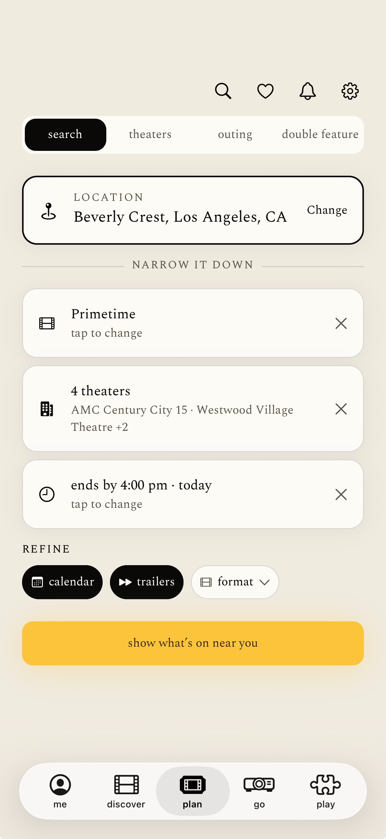 plan a showtime